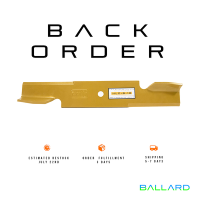 GOLD Hi-Rise Mower Blades: 20 1/2" Long, 15/16" Center Hole, 3" Wide, .250" Thick (Three Blades)